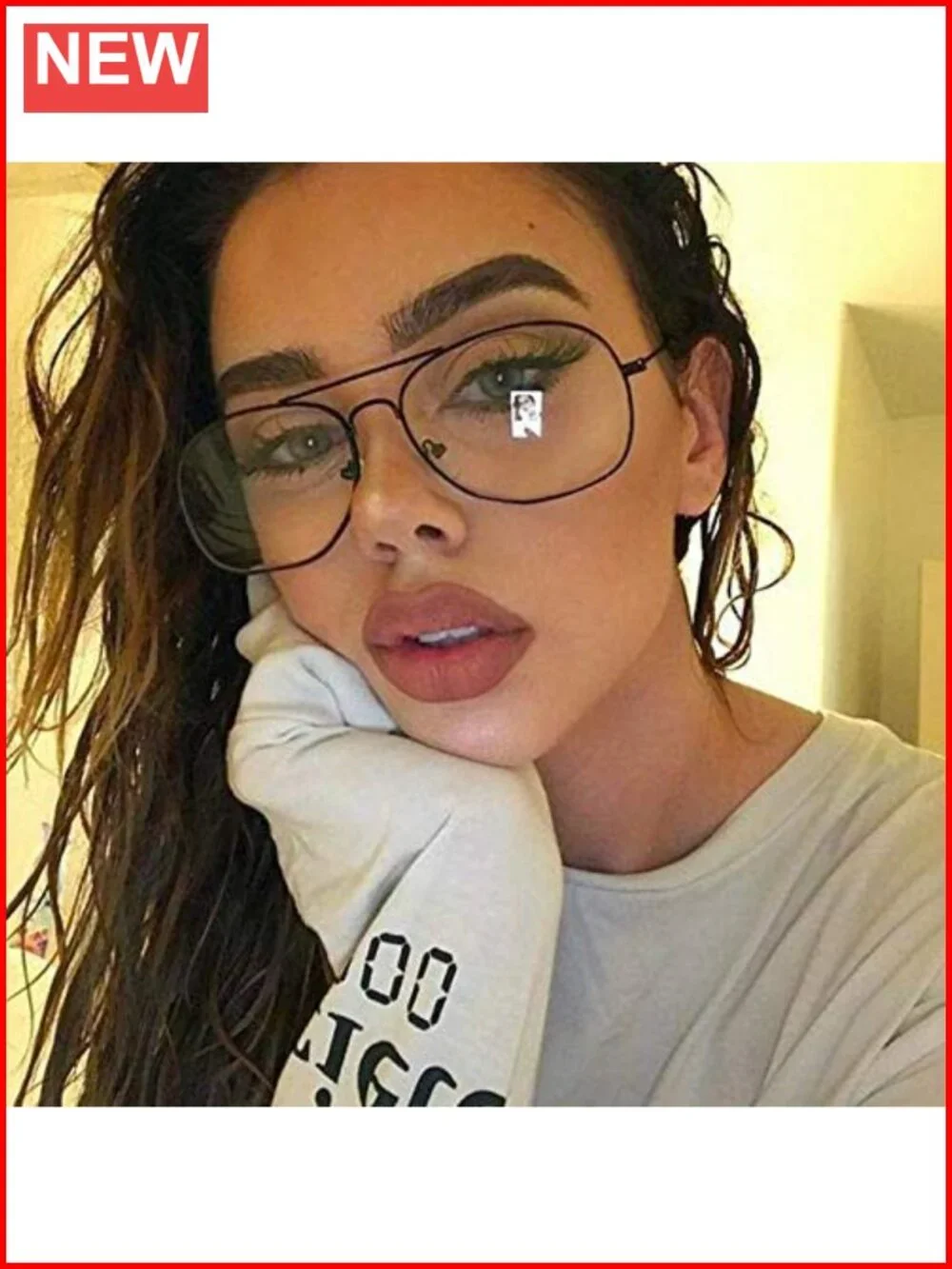 Retro Blue Light Blocking Glasses Computer Eyeglasses Metal Frame Unisex